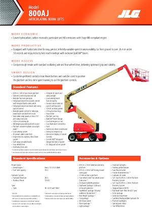Wheeled Articulating Boom Lifts JLG 800AJ