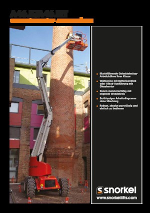 Tekerlekli Mafsall Bomlu Asansörler Snorkel A46JE