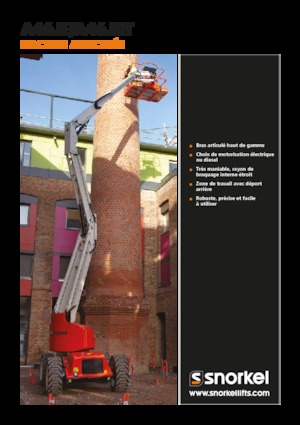 Tekerlekli Mafsall Bomlu Asansörler Snorkel A46JE