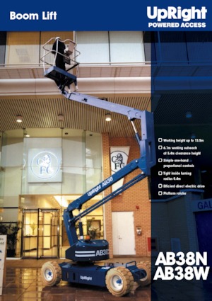 Wheeled Articulating Boom Lifts UpRight AB 38 N