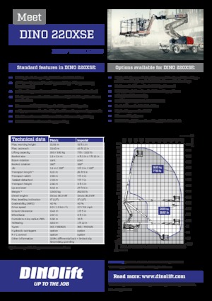 Tekerlekli Mafsall Bomlu Asansörler Dino Lift Dino 220XSE