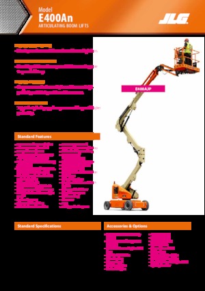 Wheeled Articulating Boom Lifts JLG E400AN