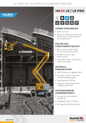 Wheeled Articulating Boom Lifts Haulotte HA20 LE PRO
