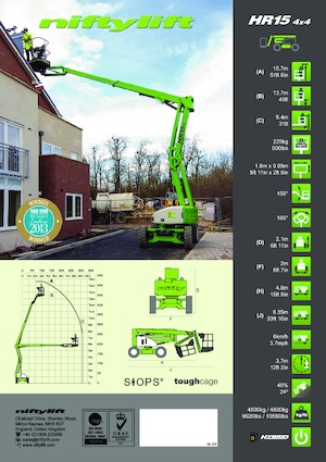 Wheeled Articulating Boom Lifts Niftylift HR15D