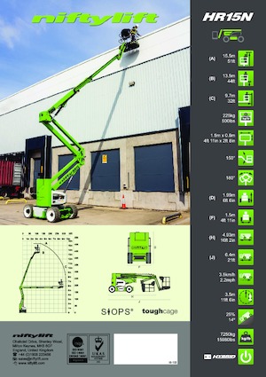 Wheeled Articulating Boom Lifts Niftylift HR15N