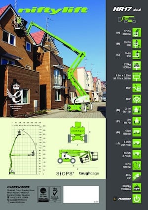 Wheeled Articulating Boom Lifts Niftylift HR17D