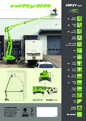 Wheeled Articulating Boom Lifts Niftylift HR21