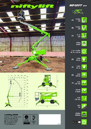 Wheeled Articulating Boom Lifts Niftylift SD120T