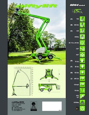 Wheeled Articulating Boom Lifts Niftylift SD64 4x4x4