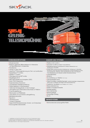 Wheeled Articulating Boom Lifts Skyjack SJ 85 AJ