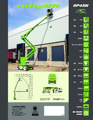 Tekerlekli Mafsall Bomlu Asansörler Niftylift SP45N