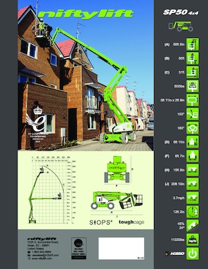 Wheeled Articulating Boom Lifts Niftylift SP50 4x4