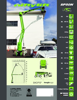 Wheeled Articulating Boom Lifts Niftylift SP50N