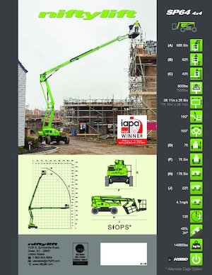 Tekerlekli Mafsall Bomlu Asansörler Niftylift SP64 4x4