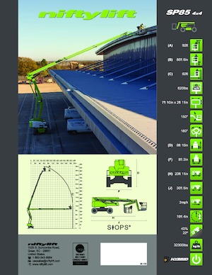 Wheeled Articulating Boom Lifts Niftylift SP85 4x4