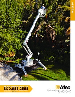Trailer Mounted Articulating Boom Lifts Altec AT37GW
