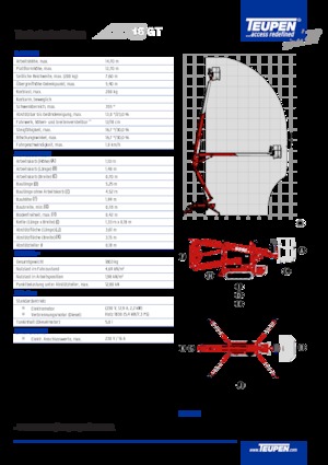 Crawler Articulating Boom Lifts TEUPEN LEO15GT