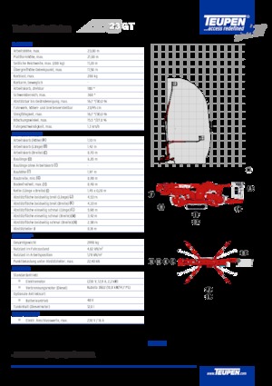 Crawler Articulating Boom Lifts TEUPEN LEO23GT 