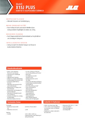 Crawler Articulating Boom Lifts JLG X15J Plus