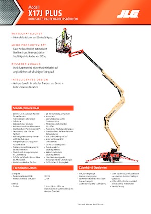 Crawler Articulating Boom Lifts JLG X17J Plus