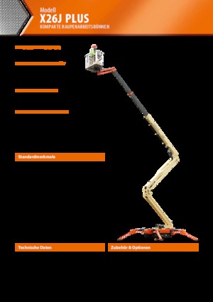 Crawler Articulating Boom Lifts JLG X26J Plus