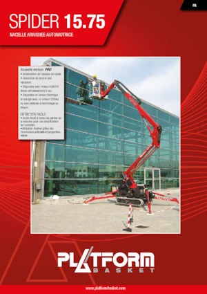 Crawler Articulating Boom Lifts Platform Basket SPIDER 15.75 PRO