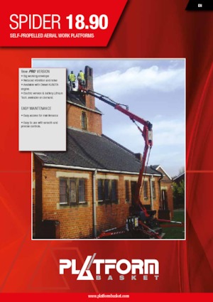 Crawler Articulating Boom Lifts Platform Basket SPIDER 18.90 PRO