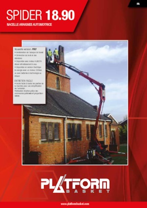 Crawler Articulating Boom Lifts Platform Basket SPIDER 18.90 PRO