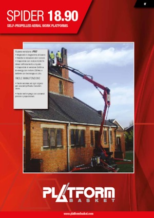 Crawler Articulating Boom Lifts Platform Basket SPIDER 18.90 PRO