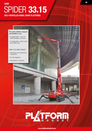 Crawler Articulating Boom Lifts Platform Basket SPIDER 33.15