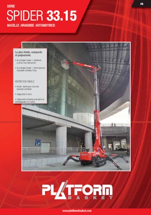 Crawler Articulating Boom Lifts Platform Basket SPIDER 33.15