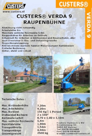 Crawler Articulating Boom Lifts Custers Verda 9
