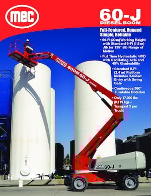 Wheeled Telescopic Boom Lifts MEC 60-J