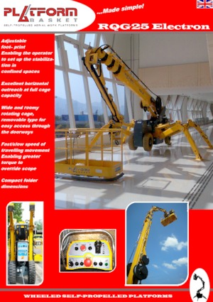 Wheeled Articulating Boom Lifts Platform Basket SPIDER 25 WE