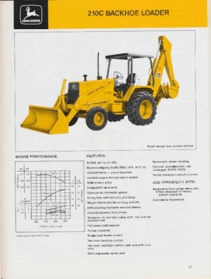 Backhoe Loaders John Deere Construction 210 C