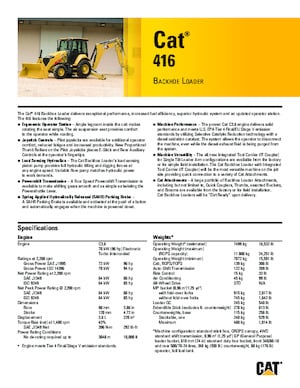 Backhoe Loaders Caterpillar 416