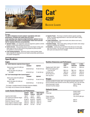 Backhoe Loaders Caterpillar 428F2