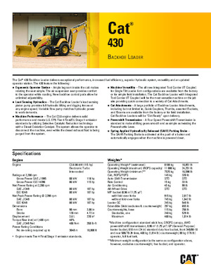 Backhoe Loaders Caterpillar 430
