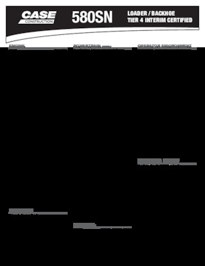 Backhoe Loaders Case 580 SN