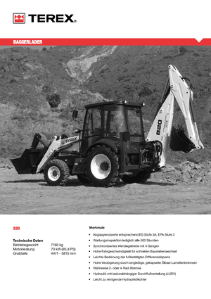 Backhoe Loaders Terex 820