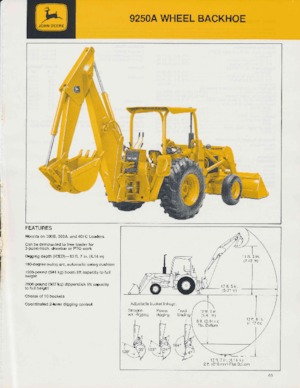 Backhoe Loaders John Deere Construction 9250 A