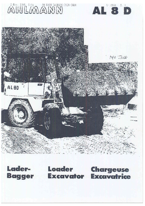 Backhoe Loaders Ahlmann AL 8 D