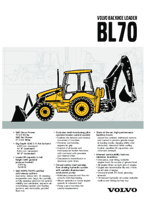 Backhoe Loaders Volvo BL 70