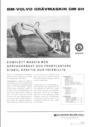 Backhoe Loaders Volvo GM 611