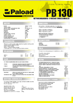 Backhoe Loaders Palazzani PB 130