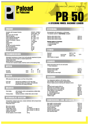 Backhoe Loaders Palazzani PB 50.2