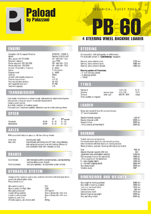 Backhoe Loaders Palazzani PB 60