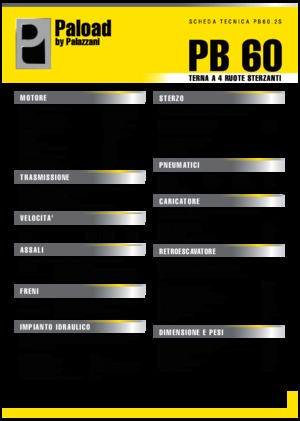 Backhoe Loaders Palazzani PB 60