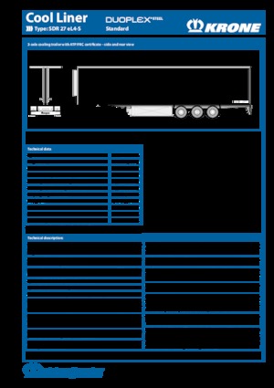 Box / Dry Van Semi Trailers Krone SDR 27 eL4-S