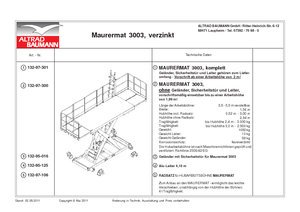 İskele Çalışma Platformları ALTRAD-Baumann Maurermat 2002